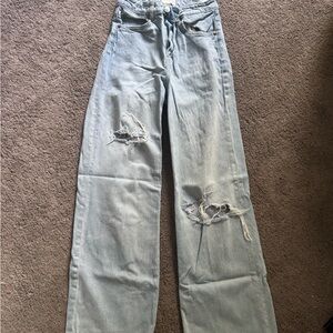 H&M Light Blue Wide Leg Jeans